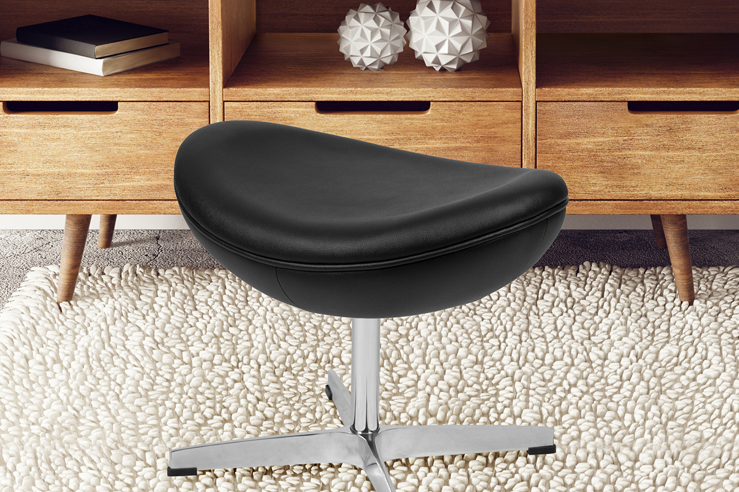 BLNK Rally LeatherSoft Saddle Wing Ottoman