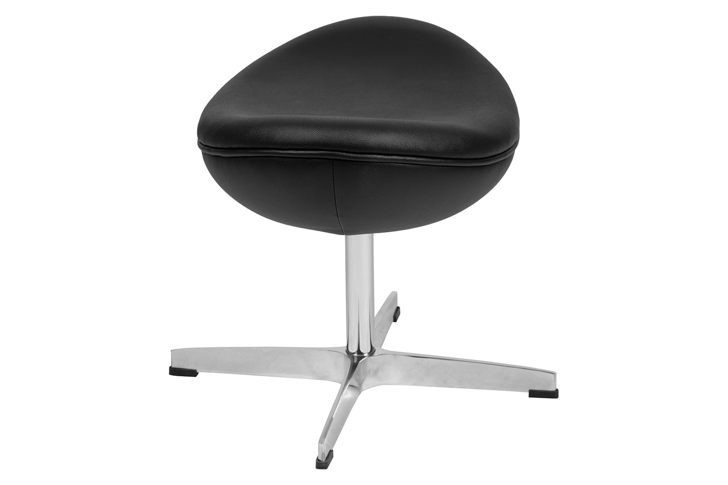 BLNK Rally LeatherSoft Saddle Wing Ottoman - Black