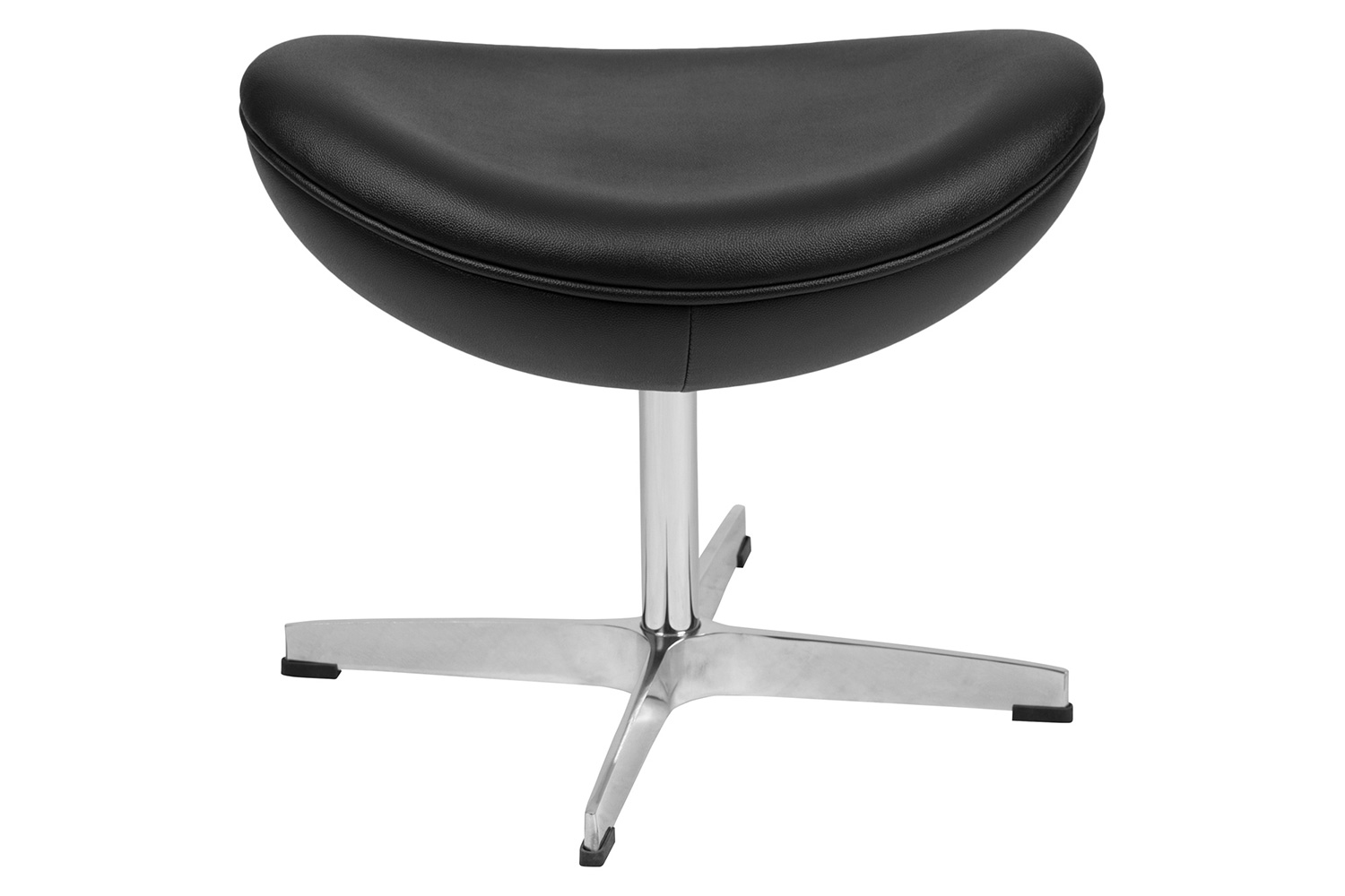 BLNK Rally LeatherSoft Saddle Wing Ottoman - Black