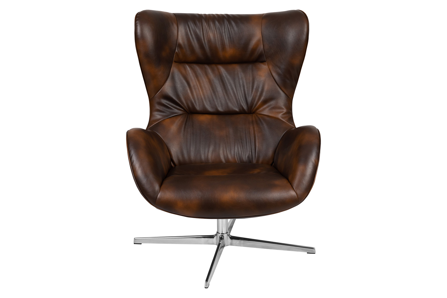 BLNK™ Rally LeatherSoft Swivel Wing Chair - Bomber Jacket