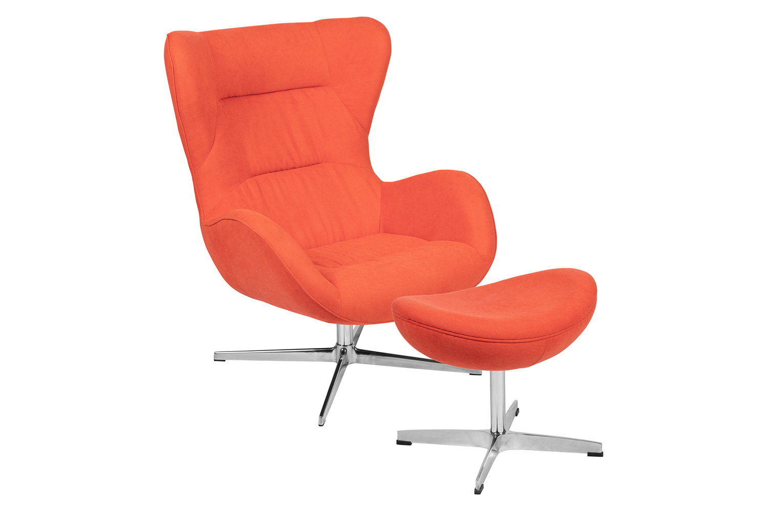 BLNK™ - Rally Fabric Swivel Wing Chair and Ottoman Set