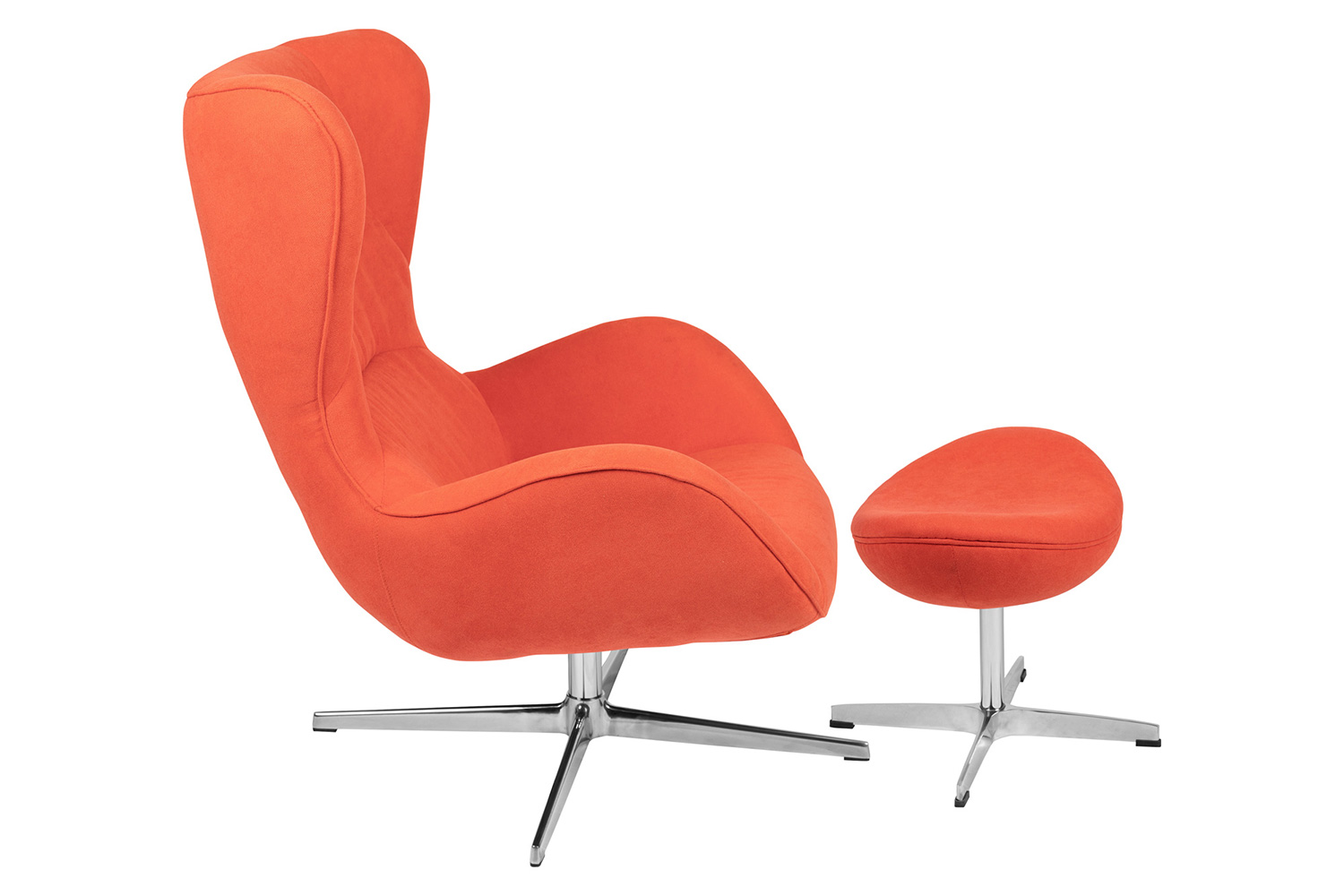 BLNK™ - Rally Fabric Swivel Wing Chair and Ottoman Set