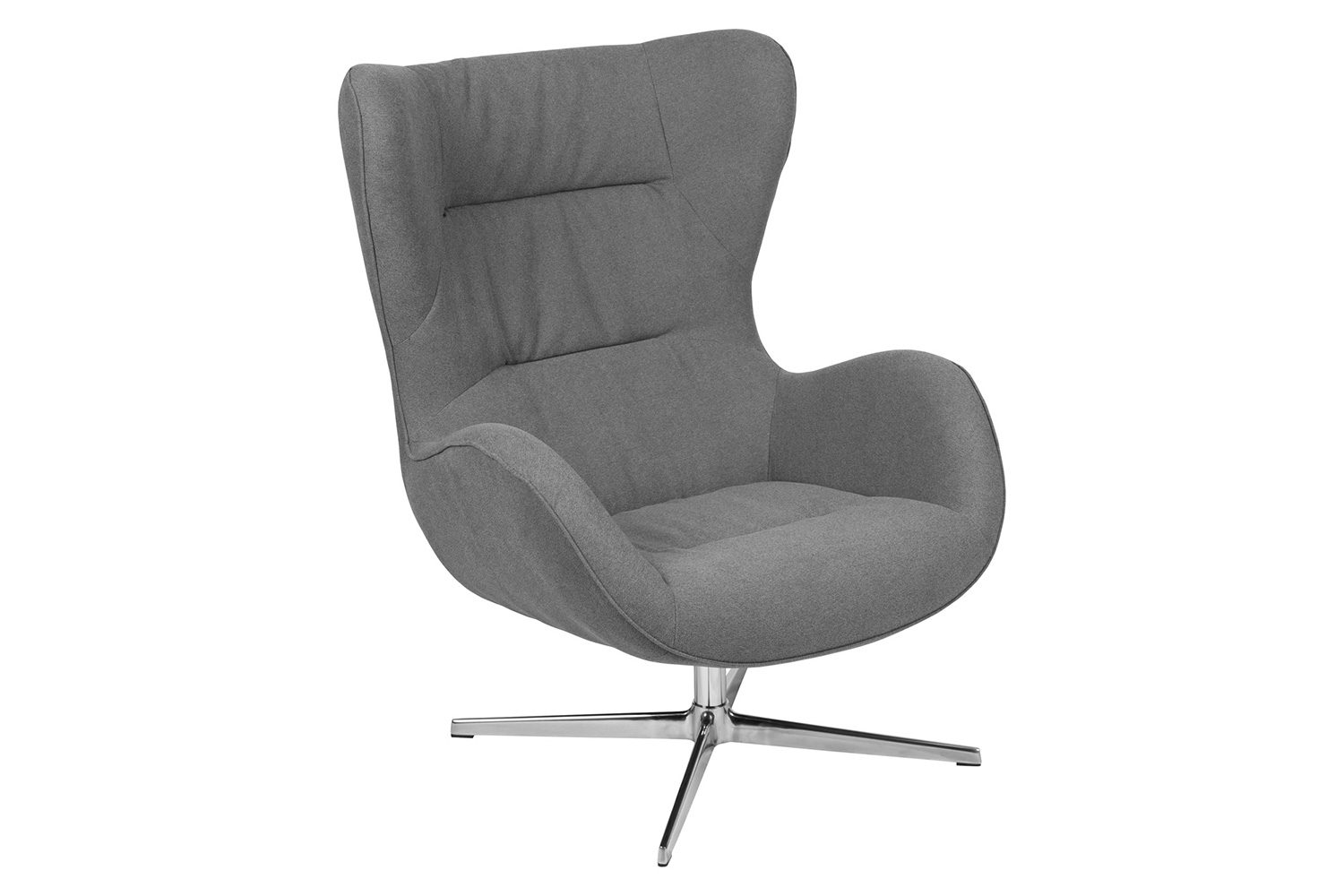 BLNK™ Rally Fabric Swivel Wing Chair - Gray