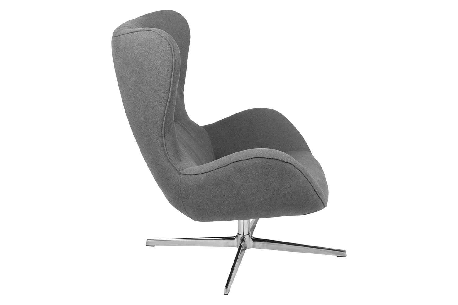 BLNK™ Rally Fabric Swivel Wing Chair - Gray