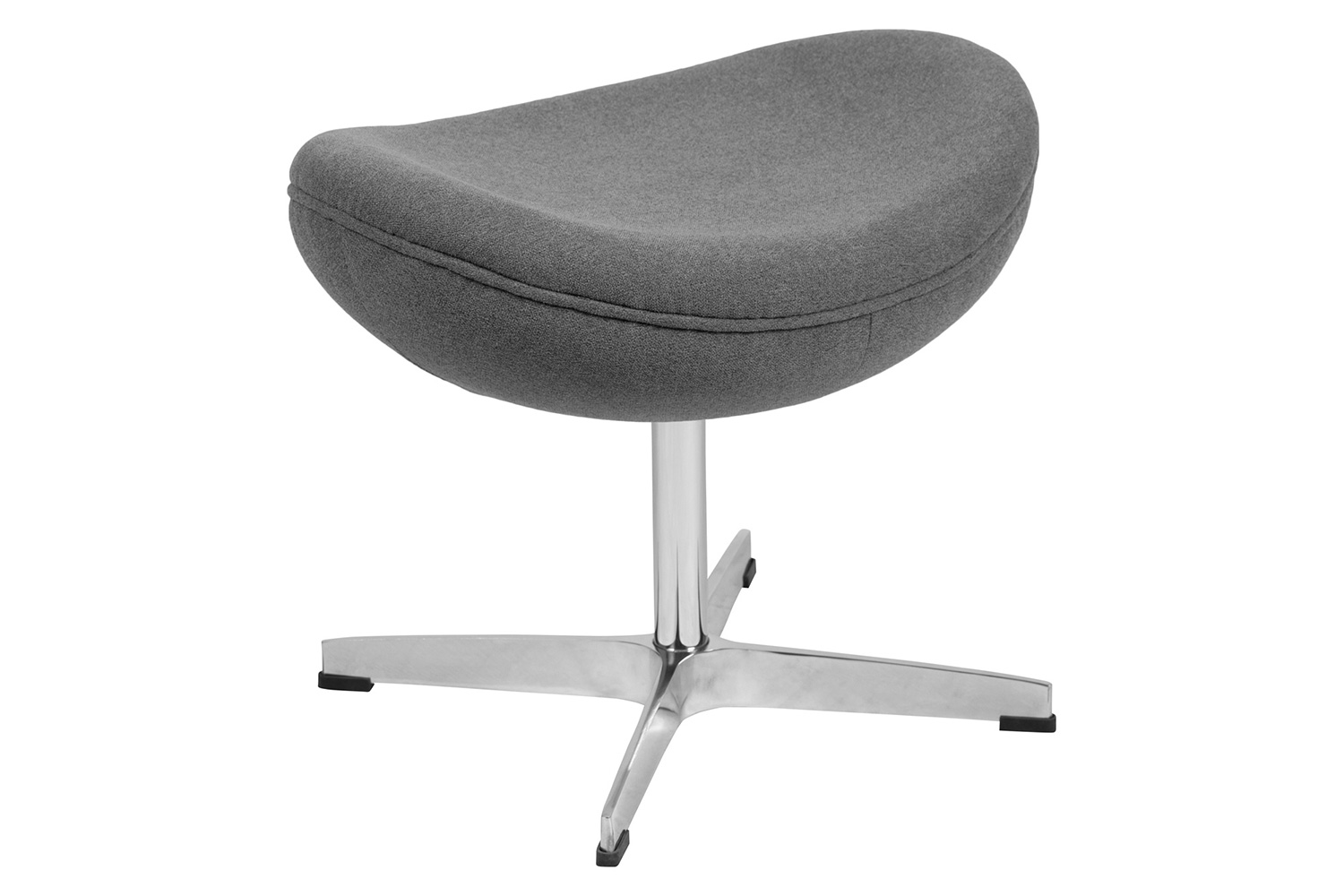 BLNK Rally Fabric Saddle Wing Ottoman - Gray