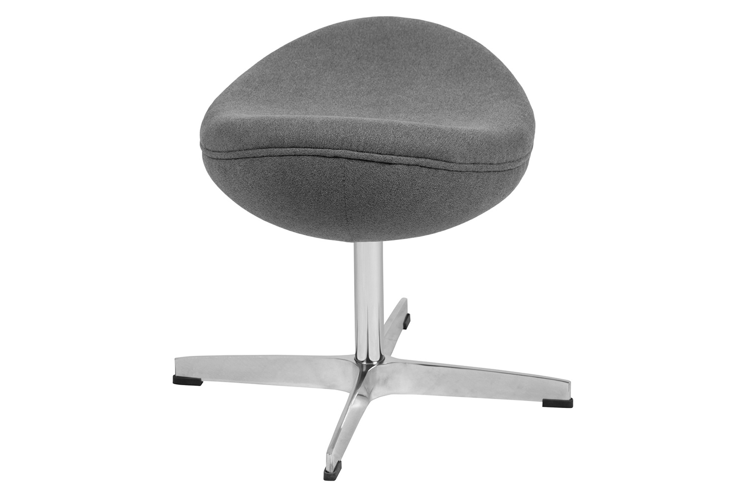 BLNK Rally Fabric Saddle Wing Ottoman - Gray