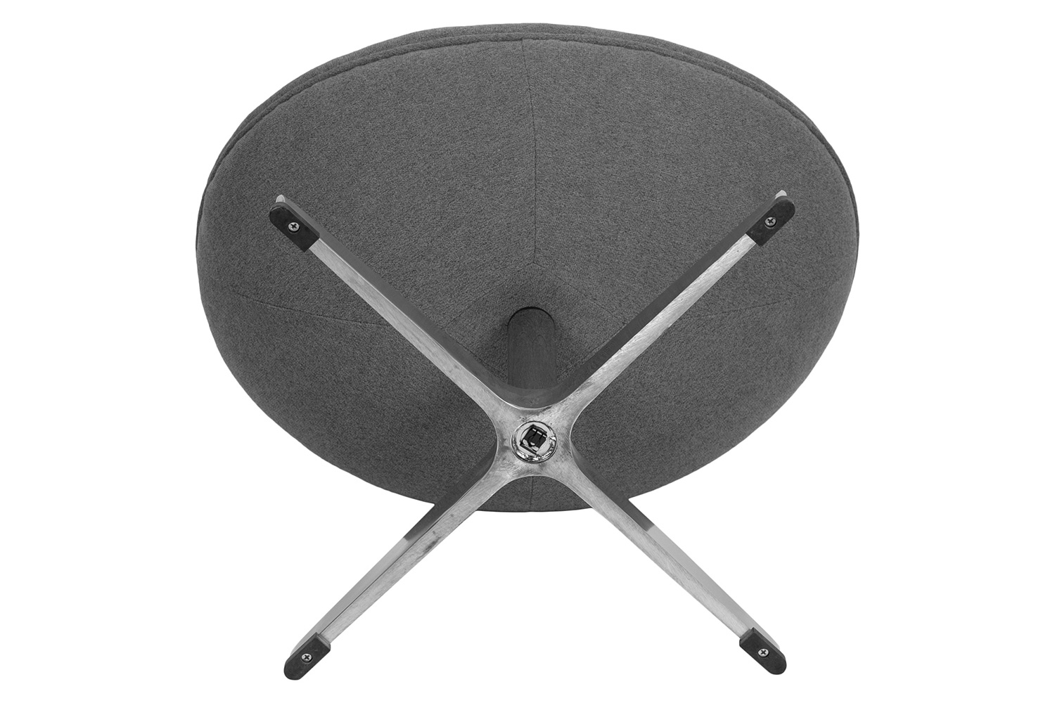 BLNK Rally Fabric Saddle Wing Ottoman - Gray