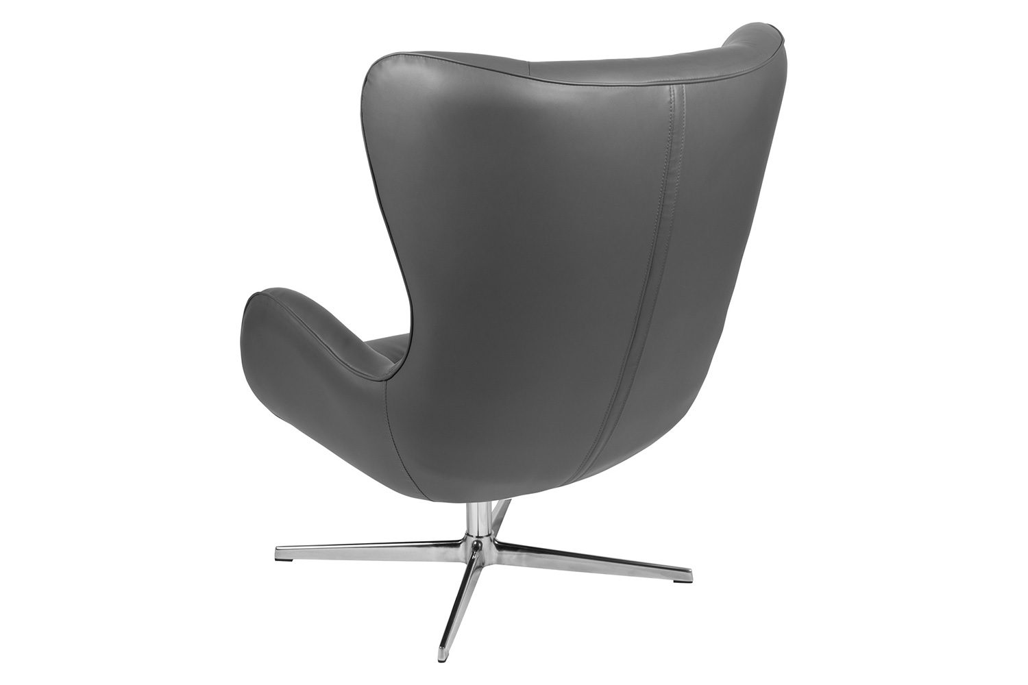 BLNK™ Rally LeatherSoft Swivel Wing Chair - Gray