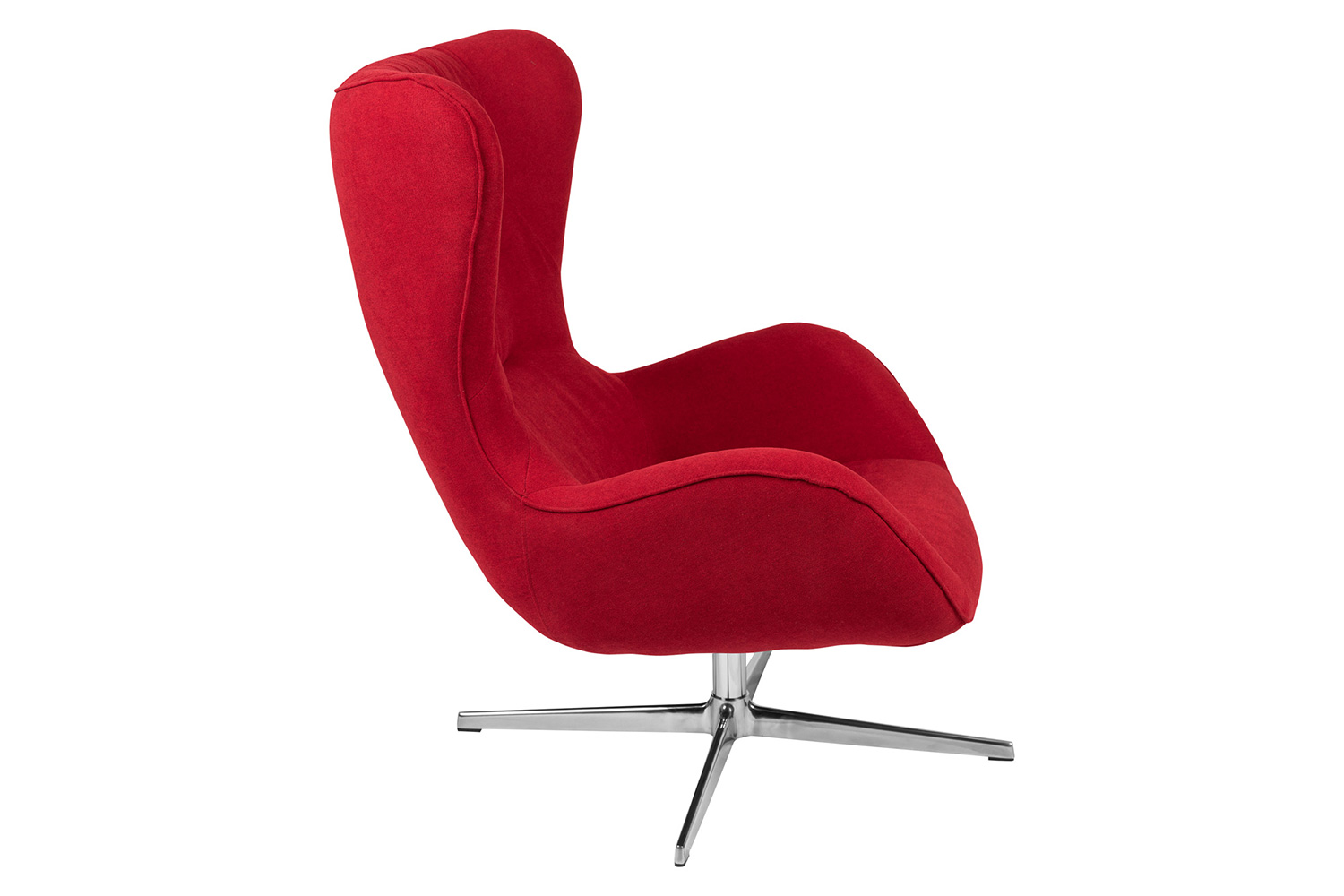 BLNK Rally Fabric Swivel Wing Chair - Red