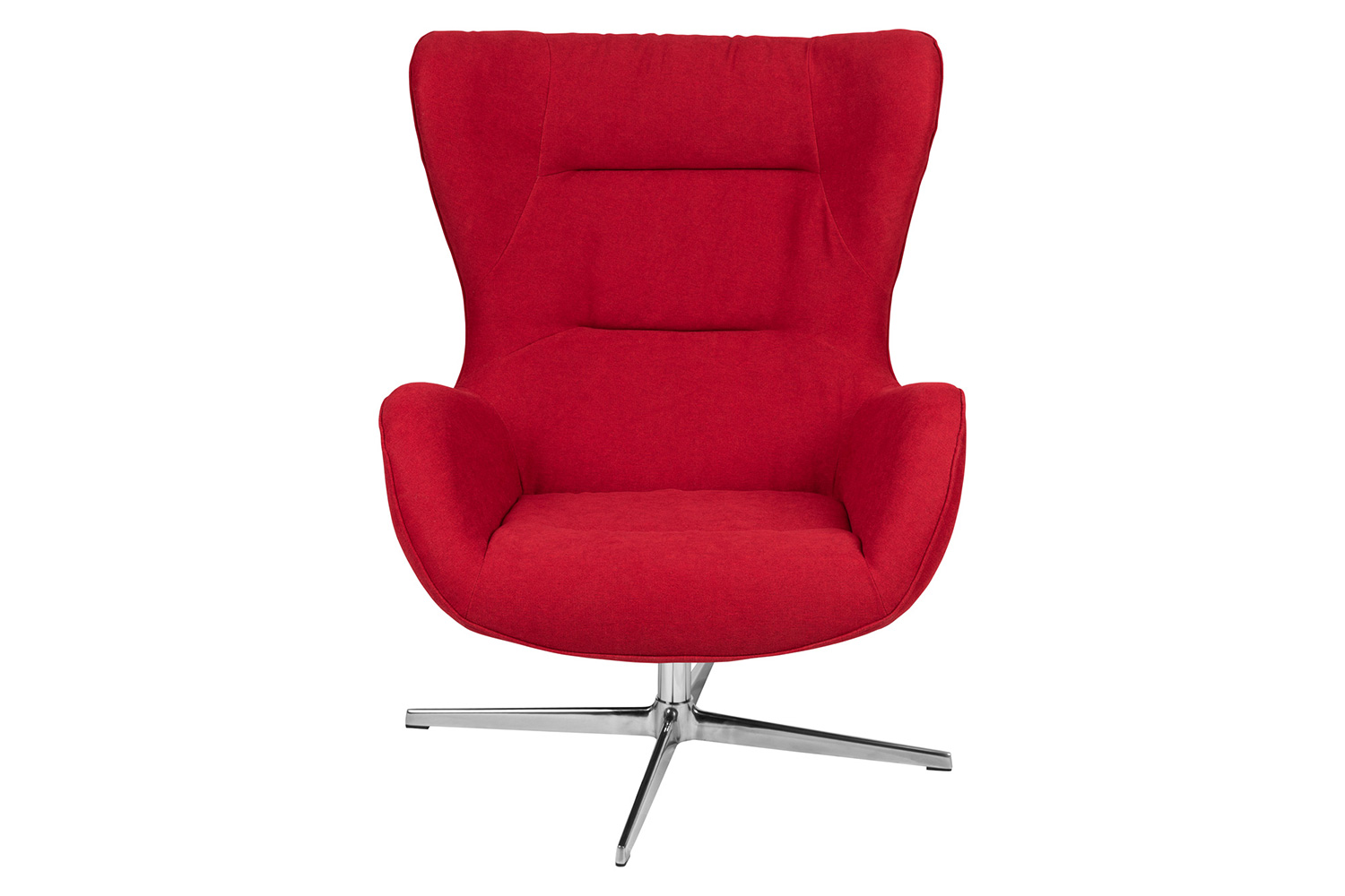 BLNK Rally Fabric Swivel Wing Chair - Red