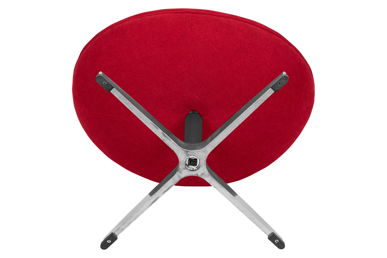 BLNK Rally Fabric Saddle Wing Ottoman - Red