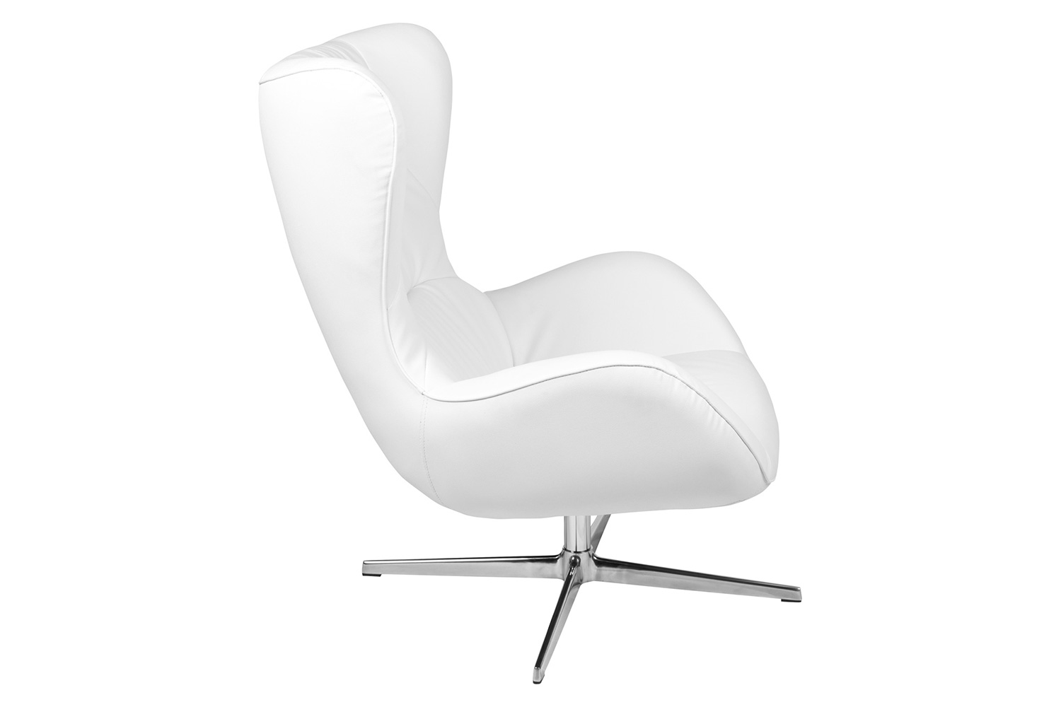 BLNK™ Rally LeatherSoft Swivel Wing Chair - White