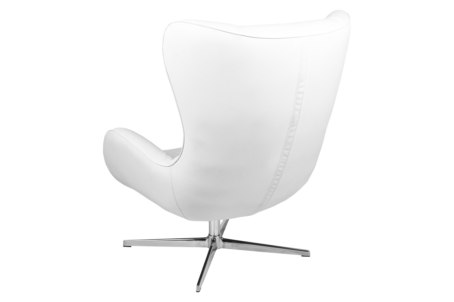 BLNK™ Rally LeatherSoft Swivel Wing Chair - White