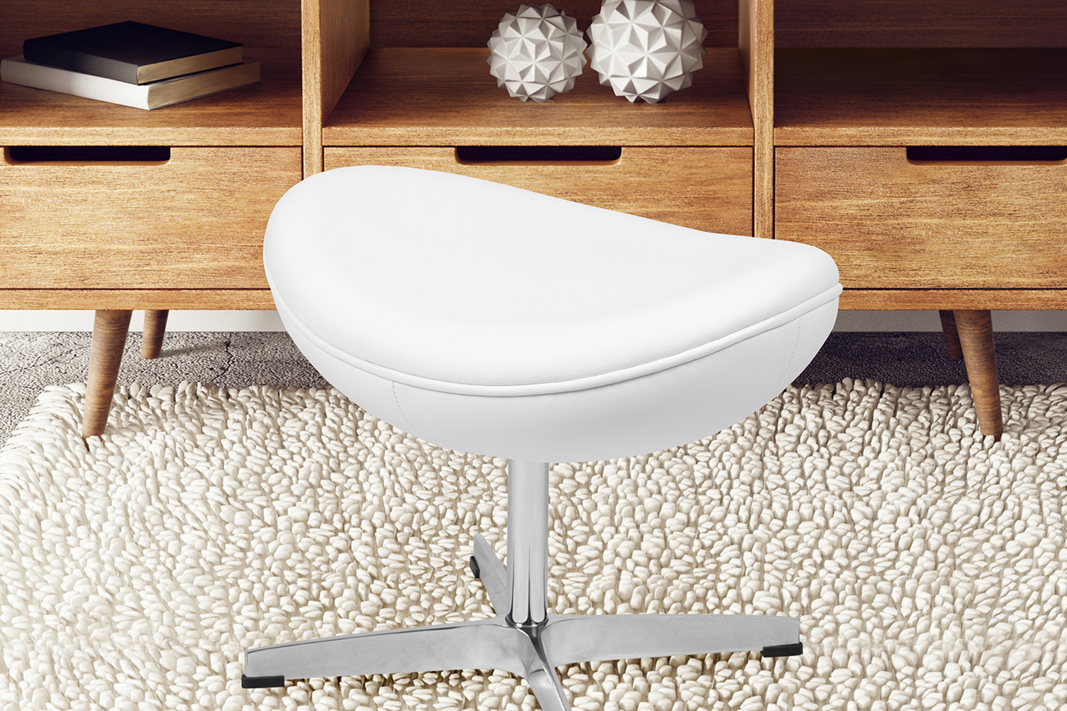 BLNK Rally LeatherSoft Saddle Wing Ottoman