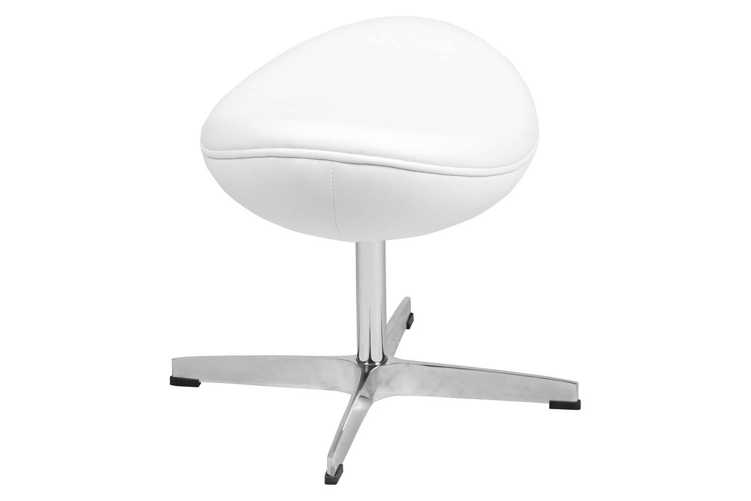 BLNK Rally LeatherSoft Saddle Wing Ottoman - White