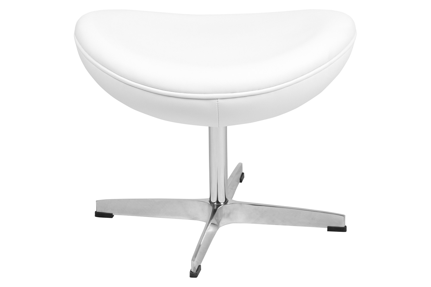 BLNK Rally LeatherSoft Saddle Wing Ottoman - White