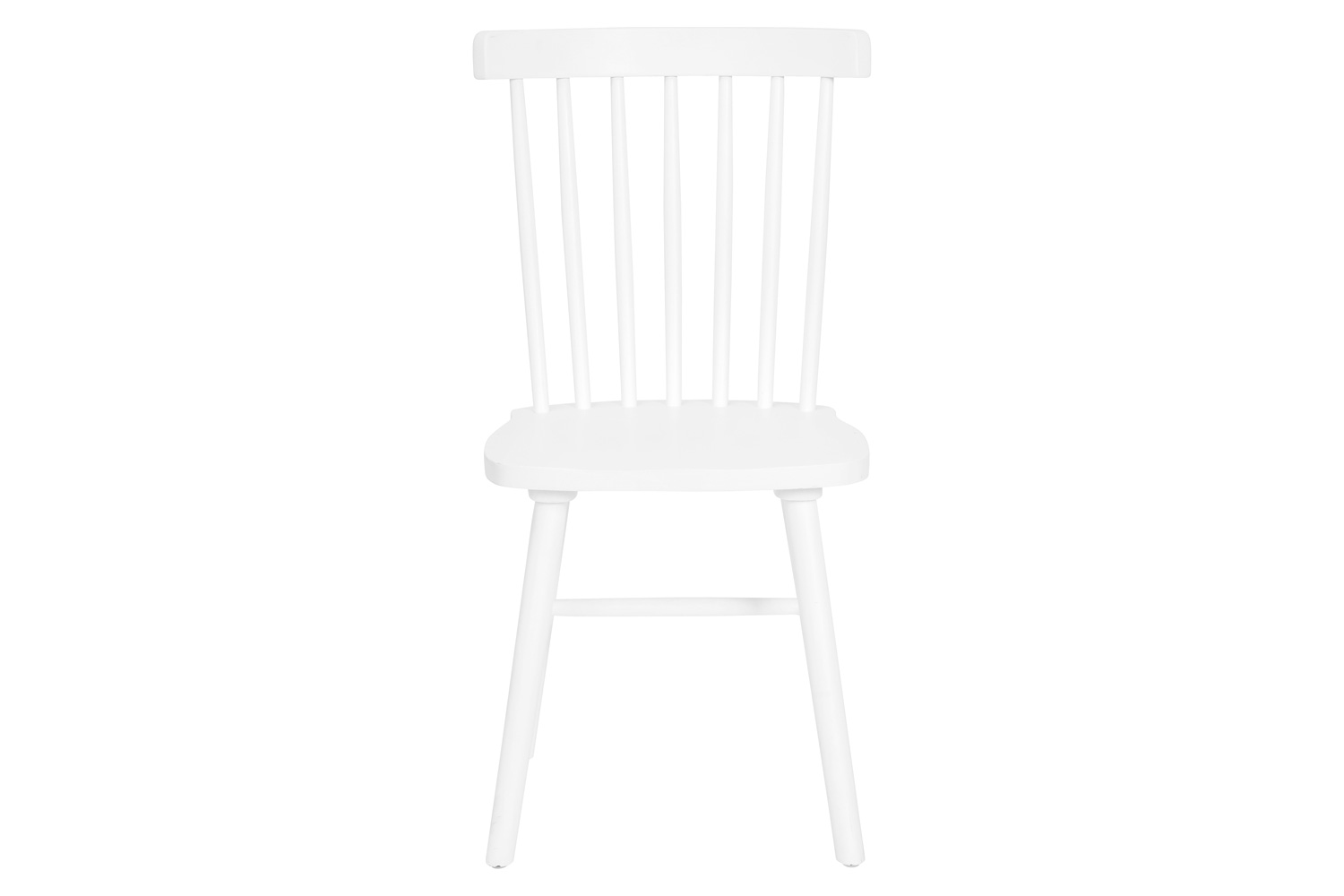 BLNK™ Ingrid Commercial Windsor Dining Chairs, Solid Wood Armless Spindle Back Restaurant Dining Chairs Set of 2 - White