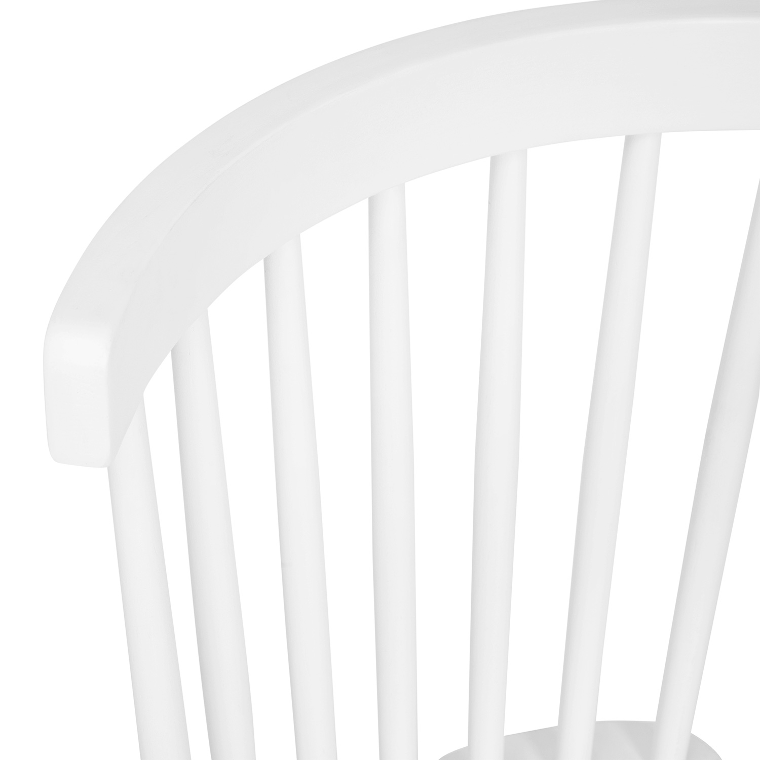 BLNK™ Ingrid Commercial Windsor Dining Chairs, Solid Wood Armless Spindle Back Restaurant Dining Chairs Set of 2 - White