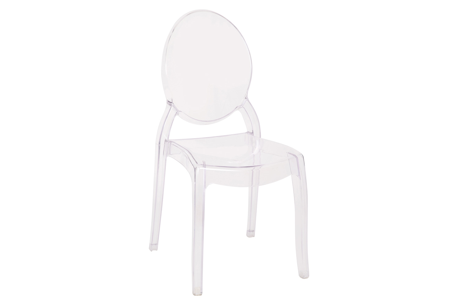 BLNK - Revna Transparent Crystal Banquet and Event Ghost Chairs Set of 4