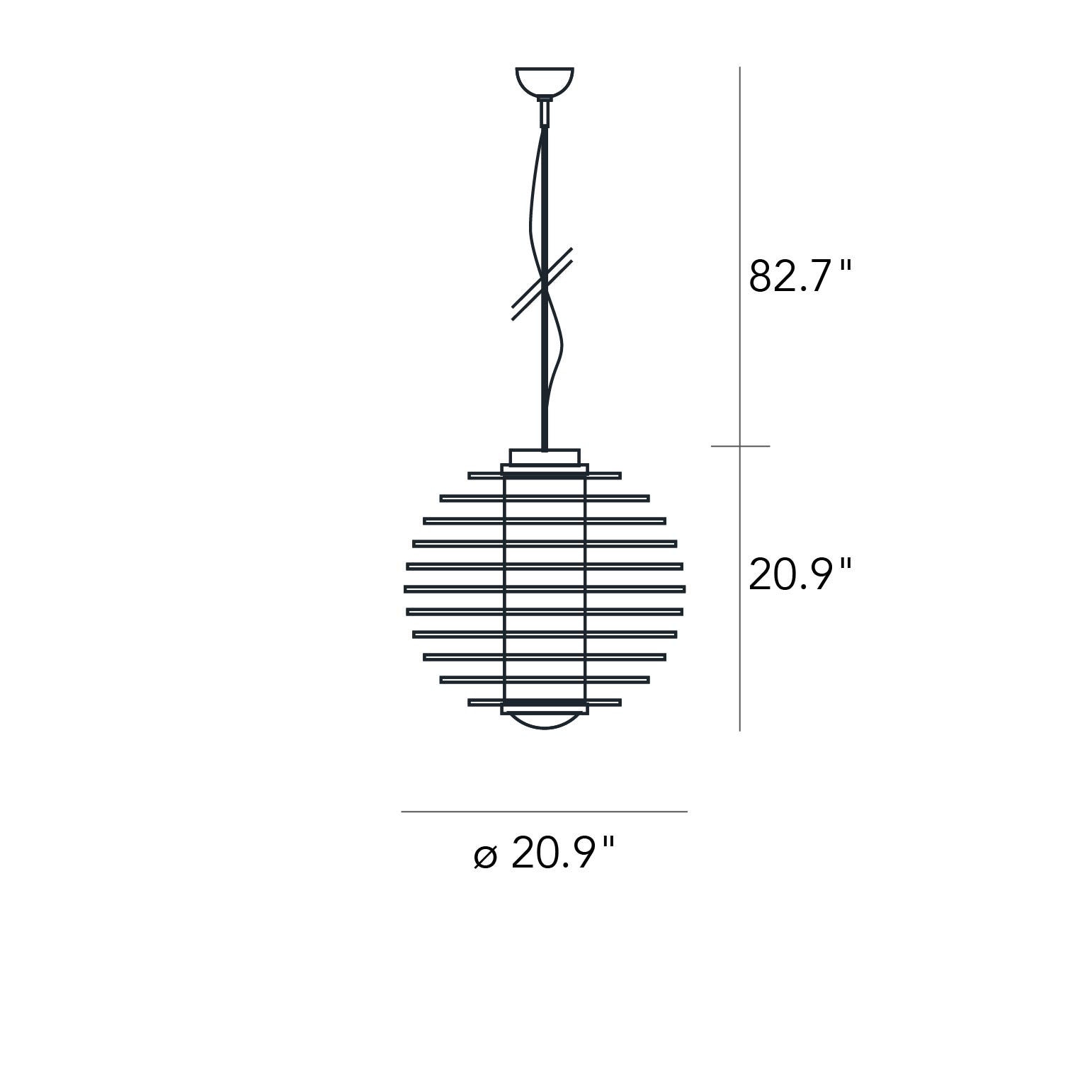 FontanaArte 0024 Medium Suspension Lamp - Transparent, Glass/Metal