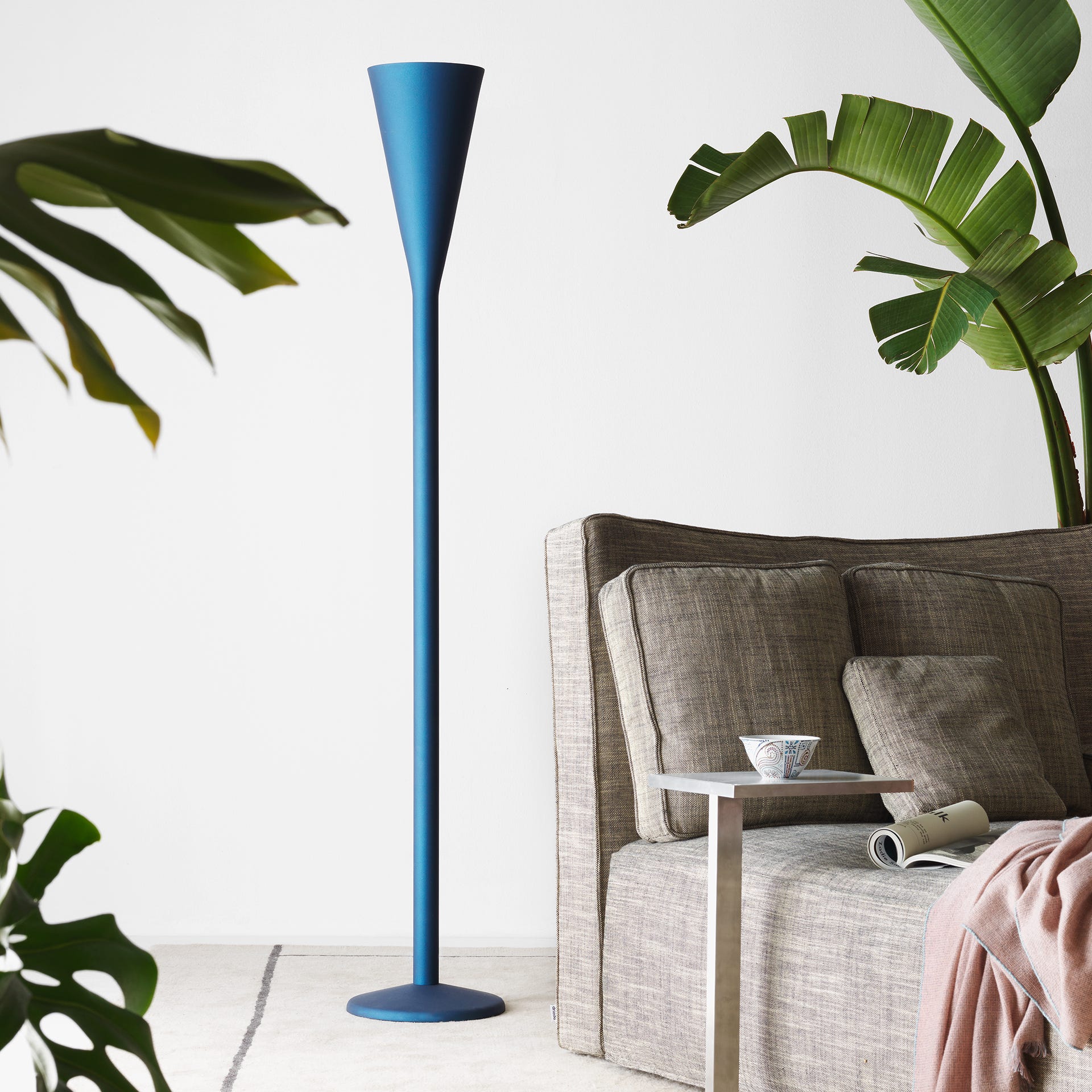 FontanaArte Luminator Floor Lamp - Blue, Painted Metal