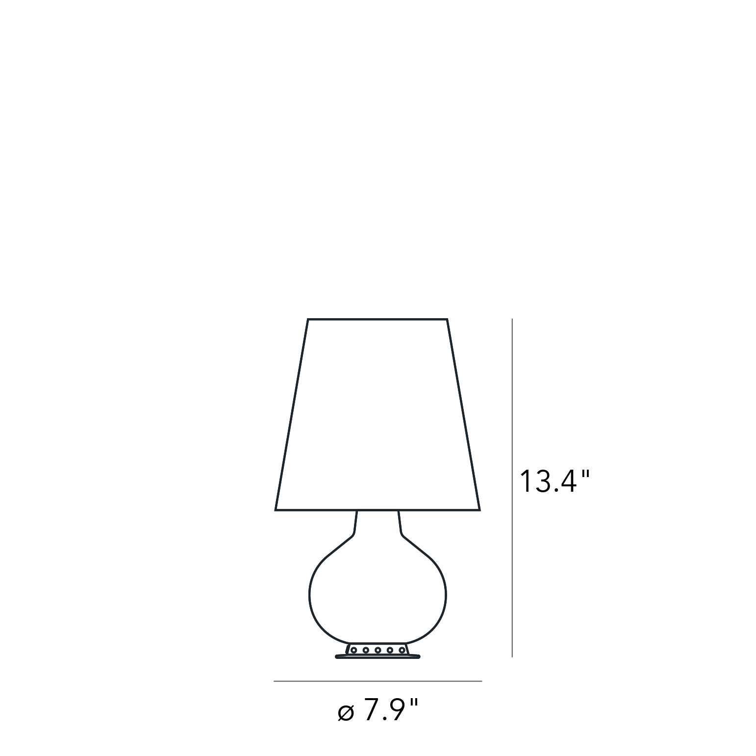 FontanaArte Fontana Small Table Lamp - Light Gray, Painted Glass