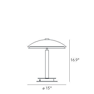 FontanaArte Bis-Tris Table Lamp - Chrome/White, Glass/Metal