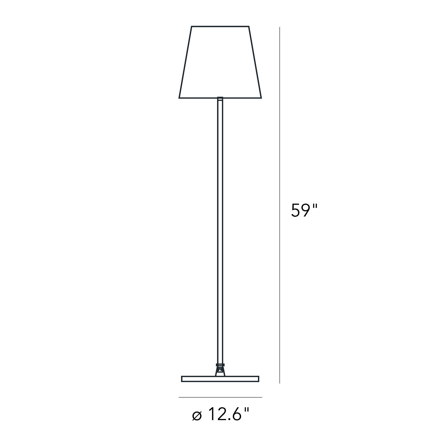 FontanaArte 3247 Medium Floor Lamp - Satined Nickel-Plated/White, Glass/Metal