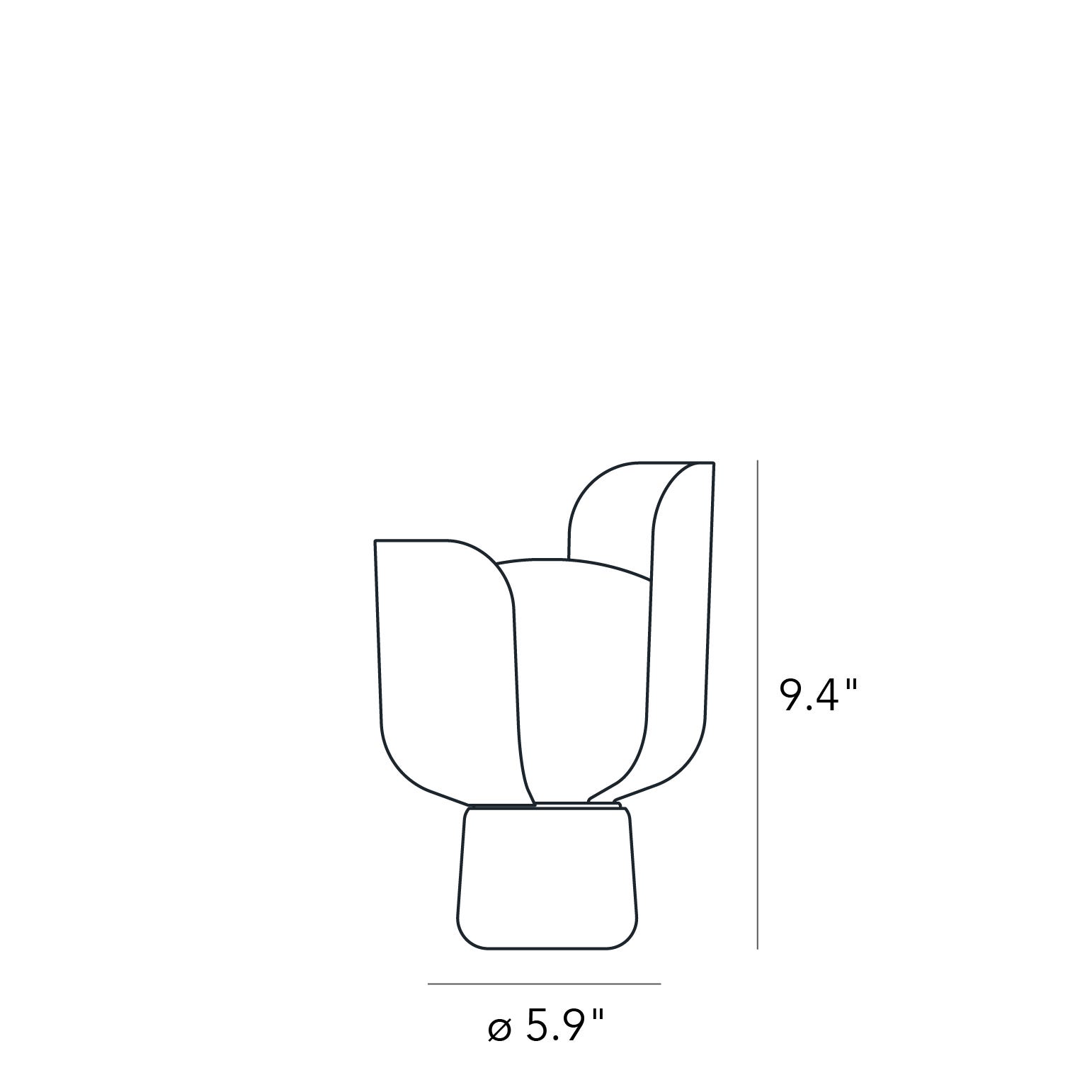 FontanaArte Blom Table Lamp - Yellow, Polymer/Aluminum