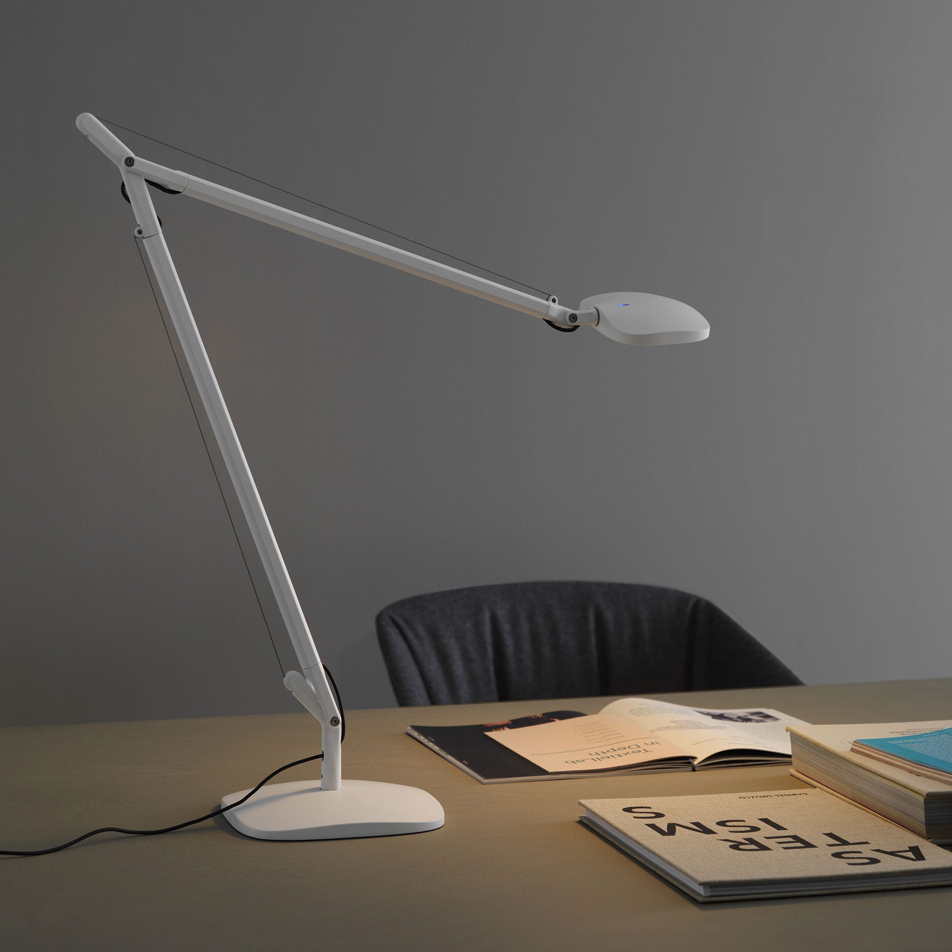 FontanaArte Volee Medium Table Lamp - White, Polymer/Metal