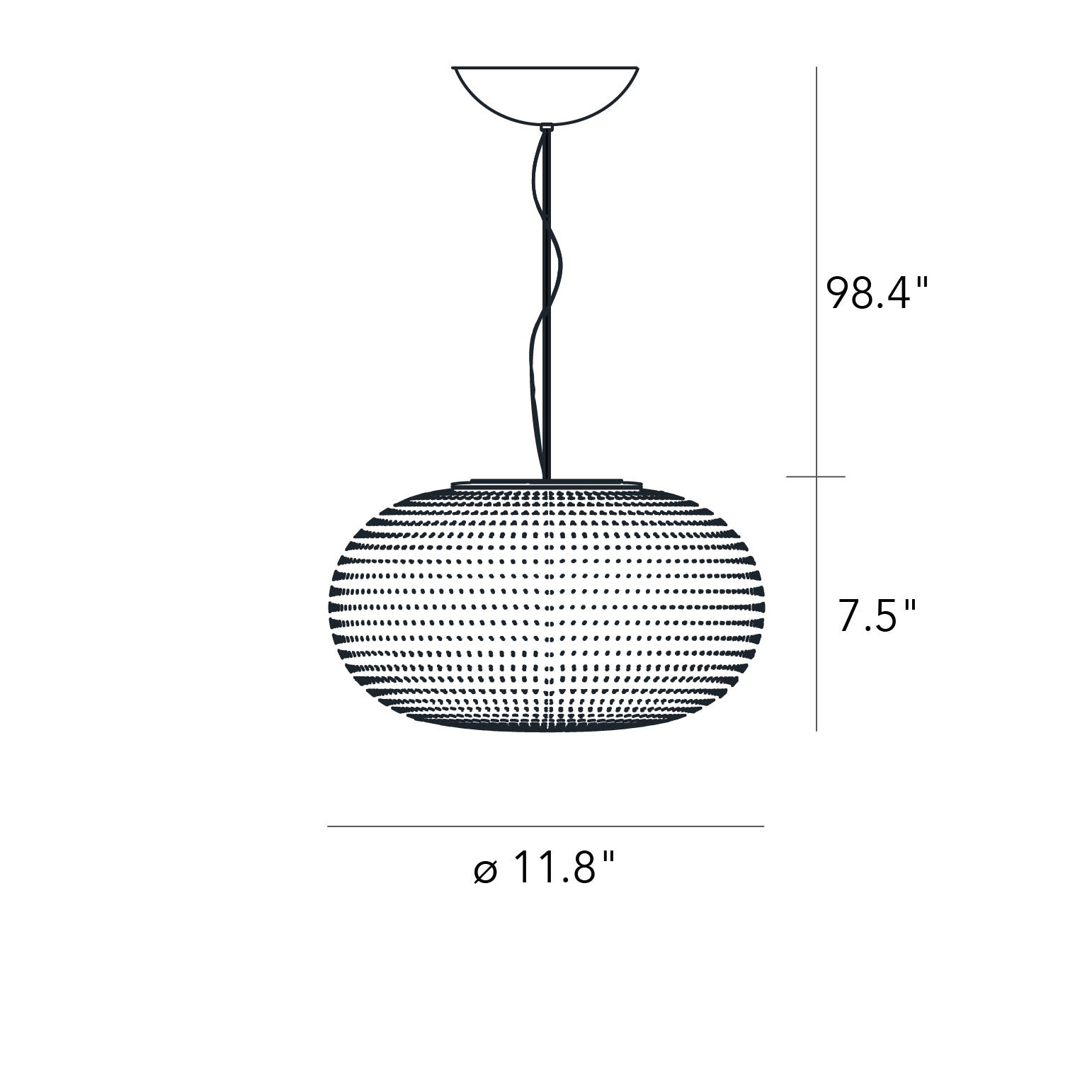 FontanaArte - Bianca Medium Suspension Lamp in White, Glass/Metal