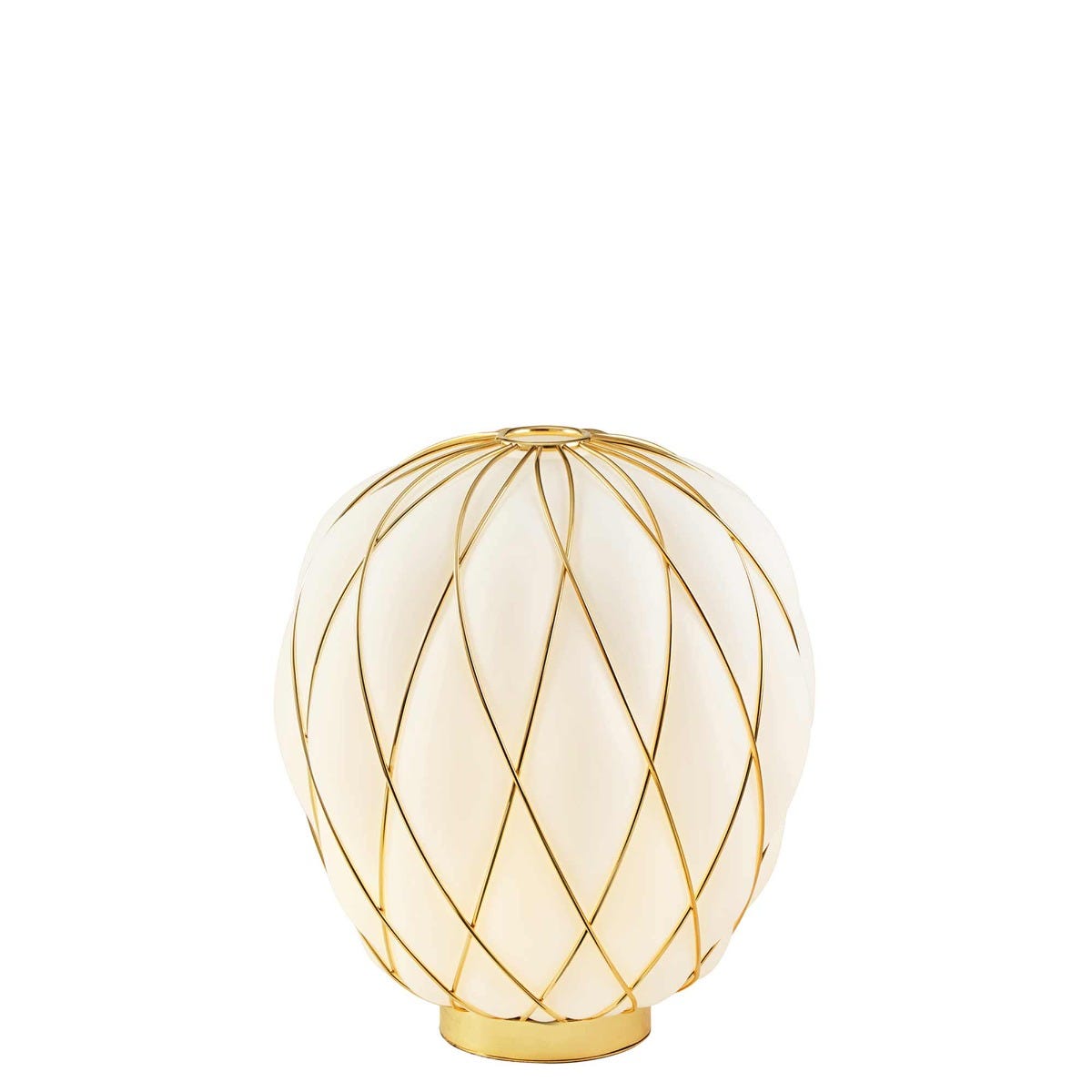 FontanaArte Pinecone Medium Table Lamp - White/Gold, Glass/Galvanized Metal