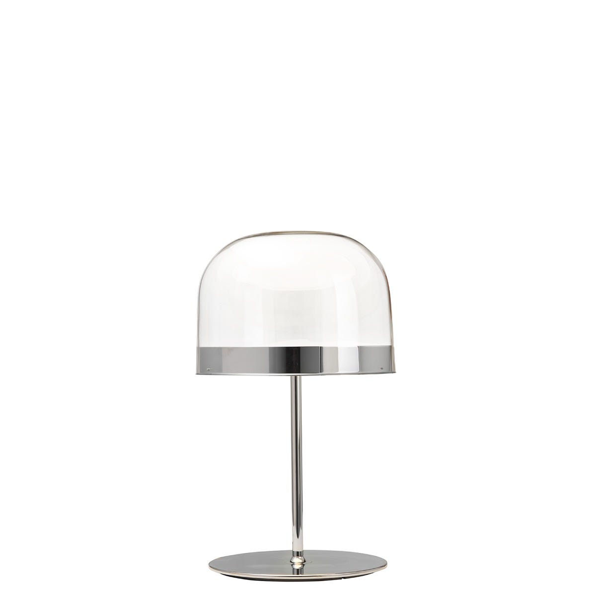 FontanaArte Equatore Medium Table Lamp - Chrome, Glass/Galvanized Metal