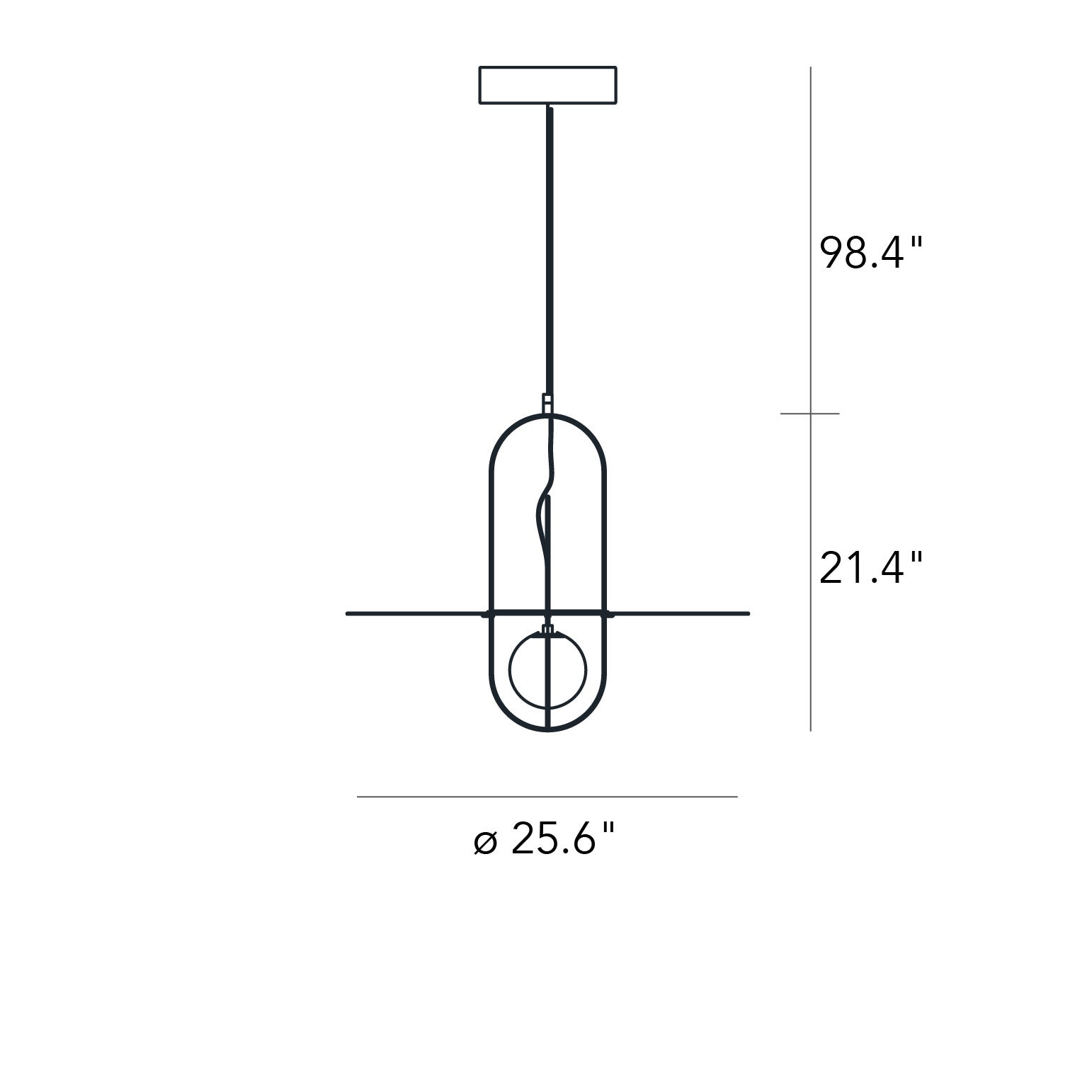 FontanaArte Setareh Medium Straight Diffuser Suspension Lamp - Glossy Black/White