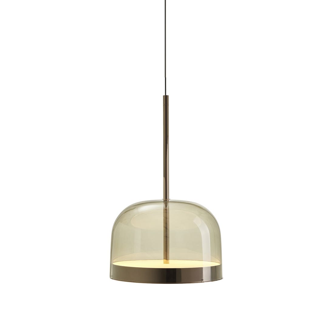 FontanaArte Equatore Small Suspension Lamp - Chrome, Glass/Galvanized Metal