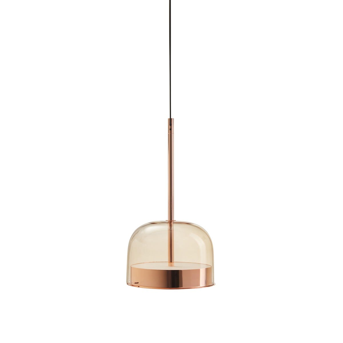 FontanaArte Equatore Small Suspension Lamp - Glossy Copper, Glass/Galvanized Metal