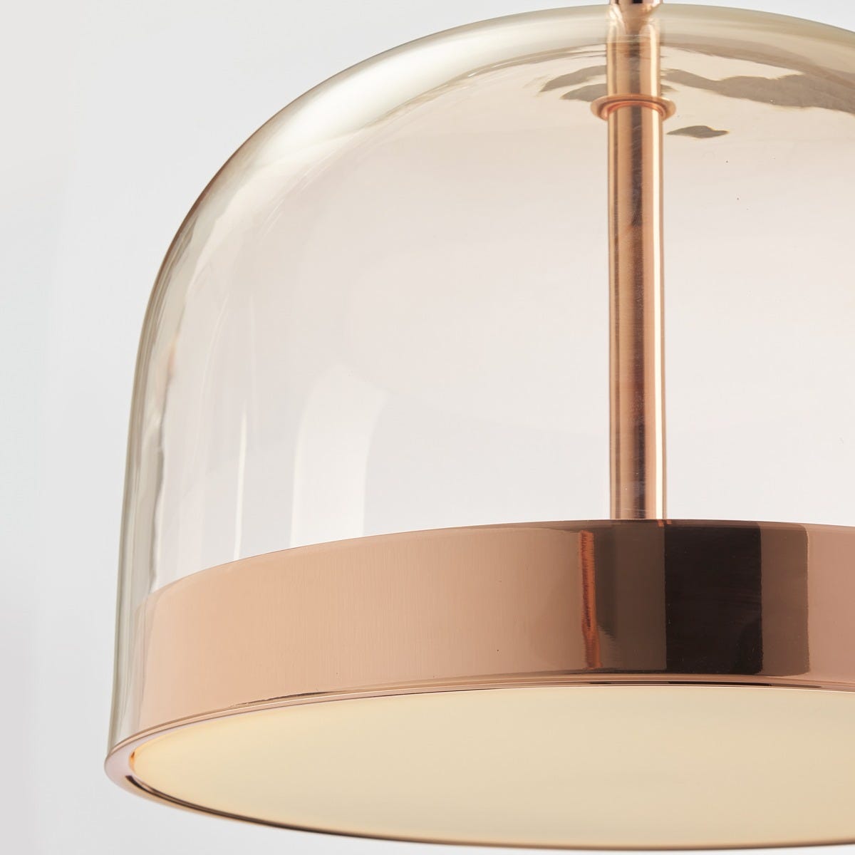 FontanaArte Equatore Small Suspension Lamp - Glossy Copper, Glass/Galvanized Metal