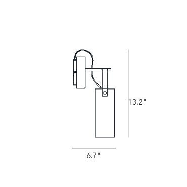 FontanaArte - Galerie Wall Lamp in Quartz/White, Glass/Metal