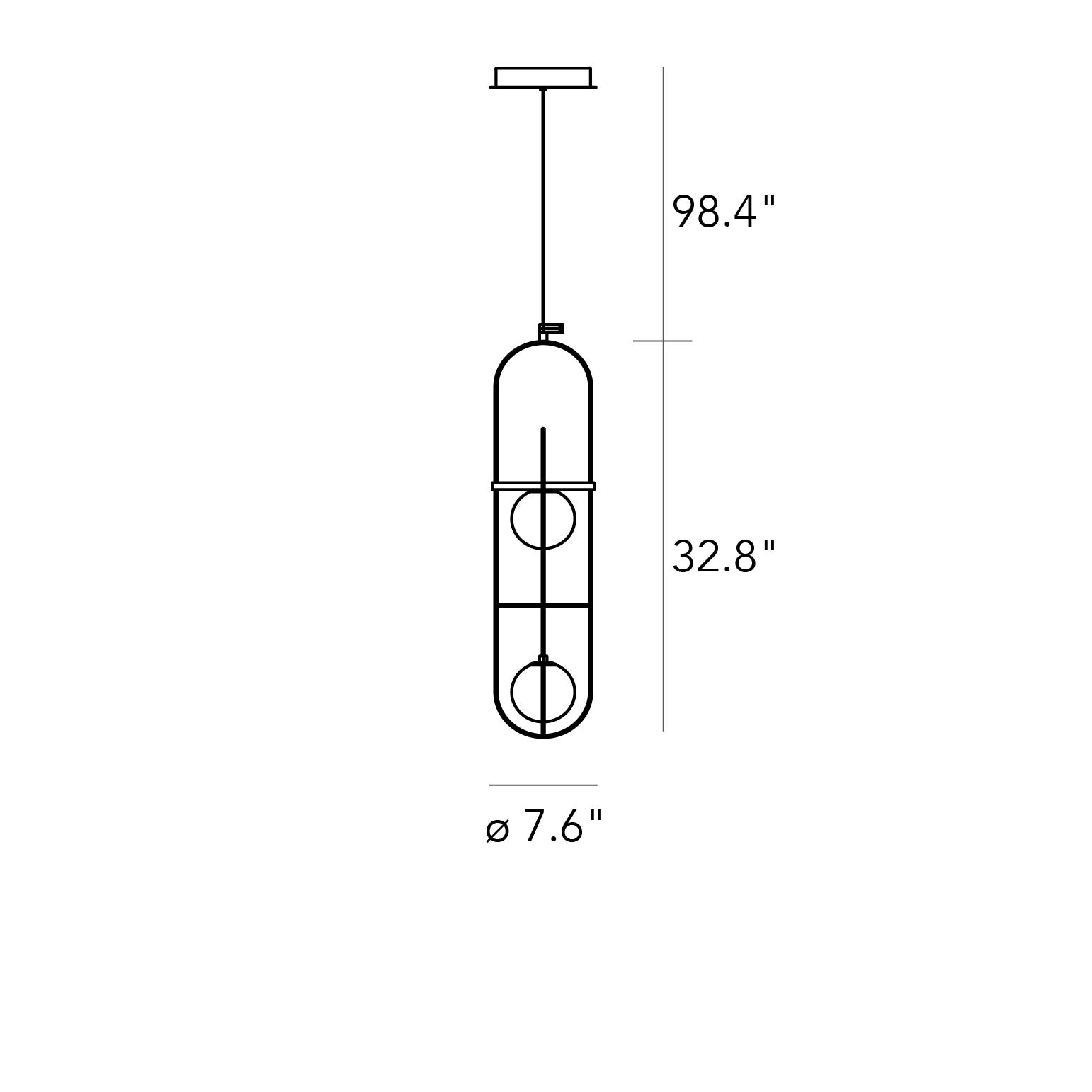 FontanaArte Setareh Medium Two Diffuser Suspension Lamp - Glossy Black/White