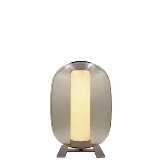 FontanaArte Meridiano Table Lamp - Black/Gray Fume, Glass/Galvanized Metal