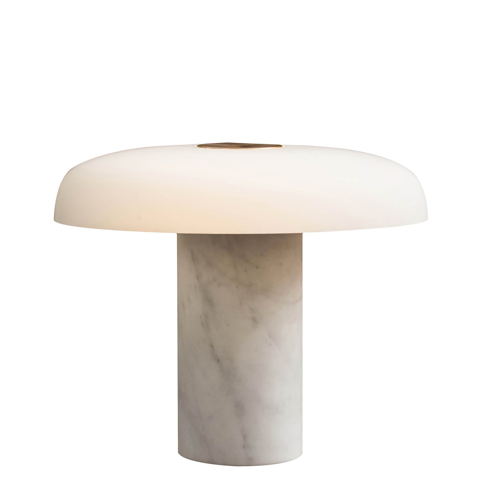 FontanaArte Tropico Grande Table Lamp - White, Glass/Galvanized Metal/Marble