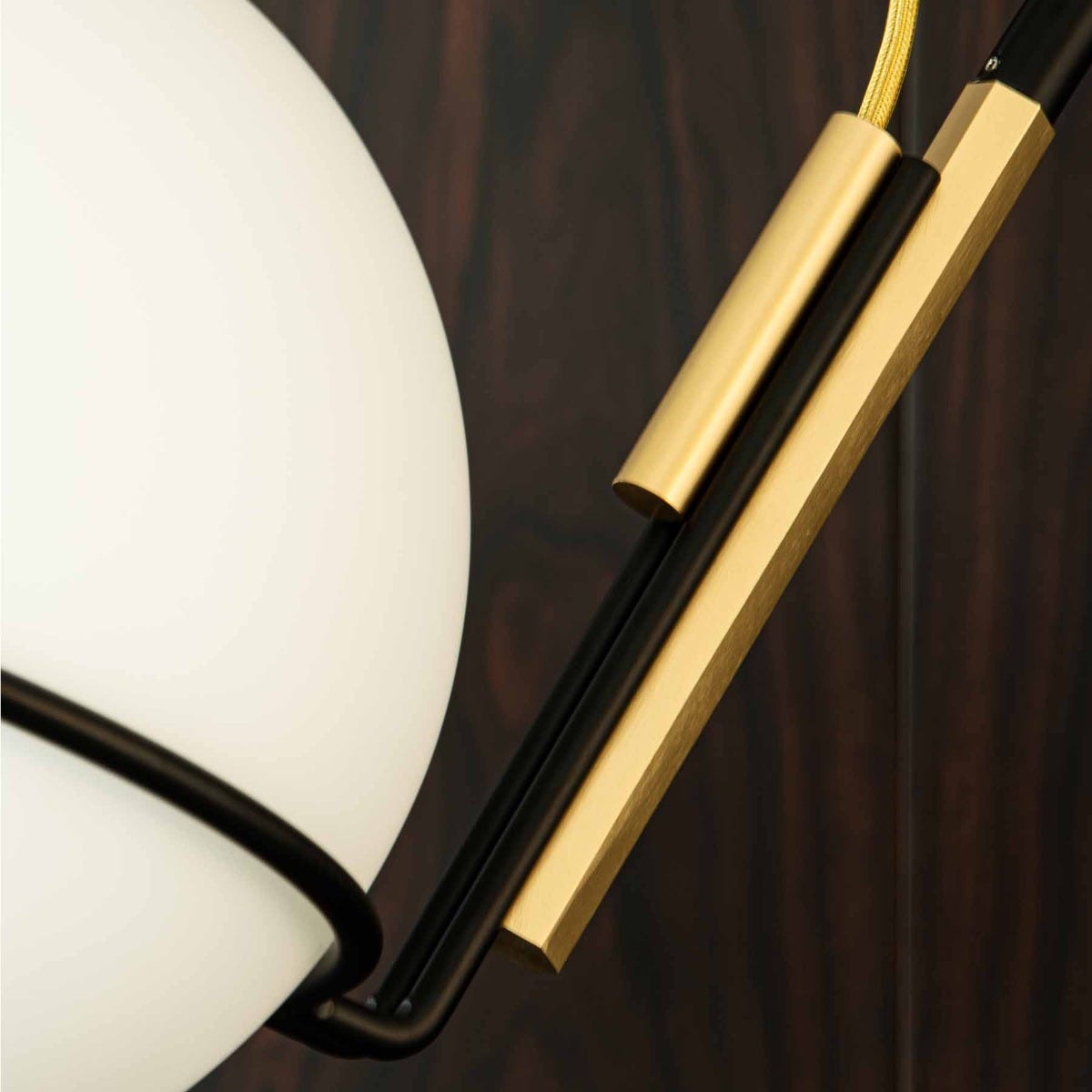 FontanaArte Alicanto Floor Lamp - Gold/Black, Glass/Painted Metal