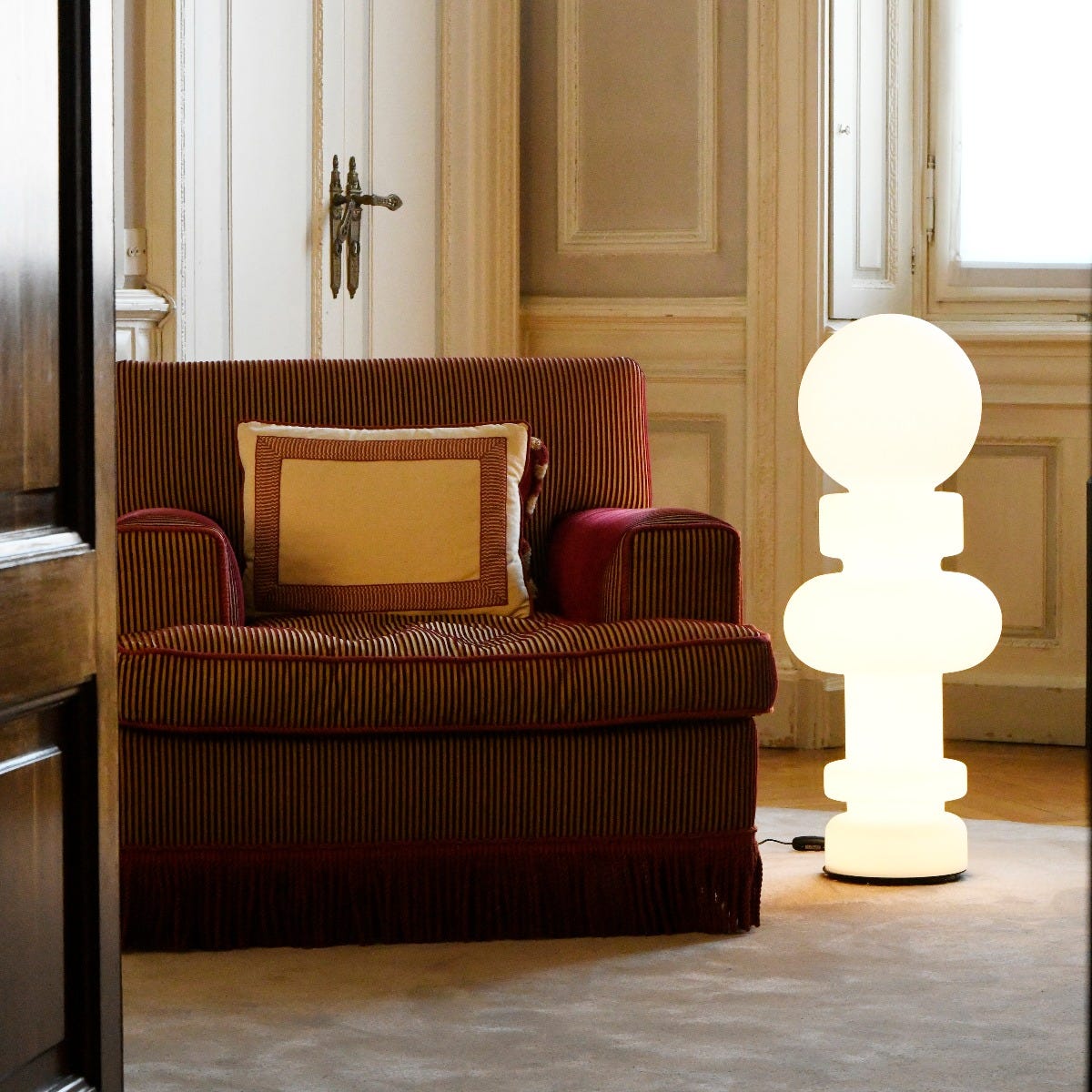 FontanaArte - Re Floor Lamp in White, Glass