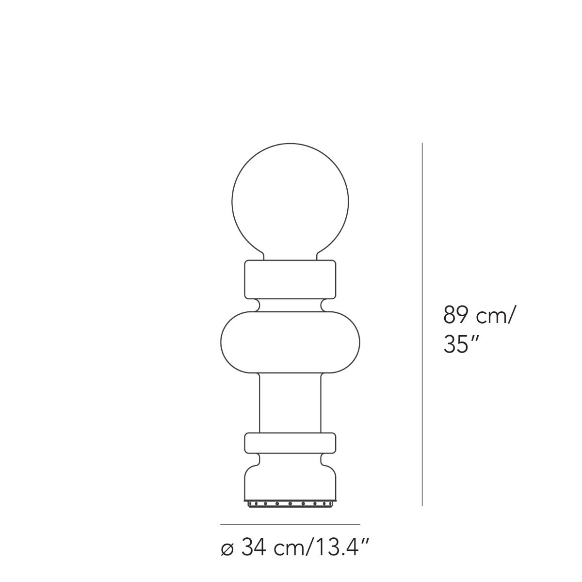 FontanaArte - Re Floor Lamp in White, Glass