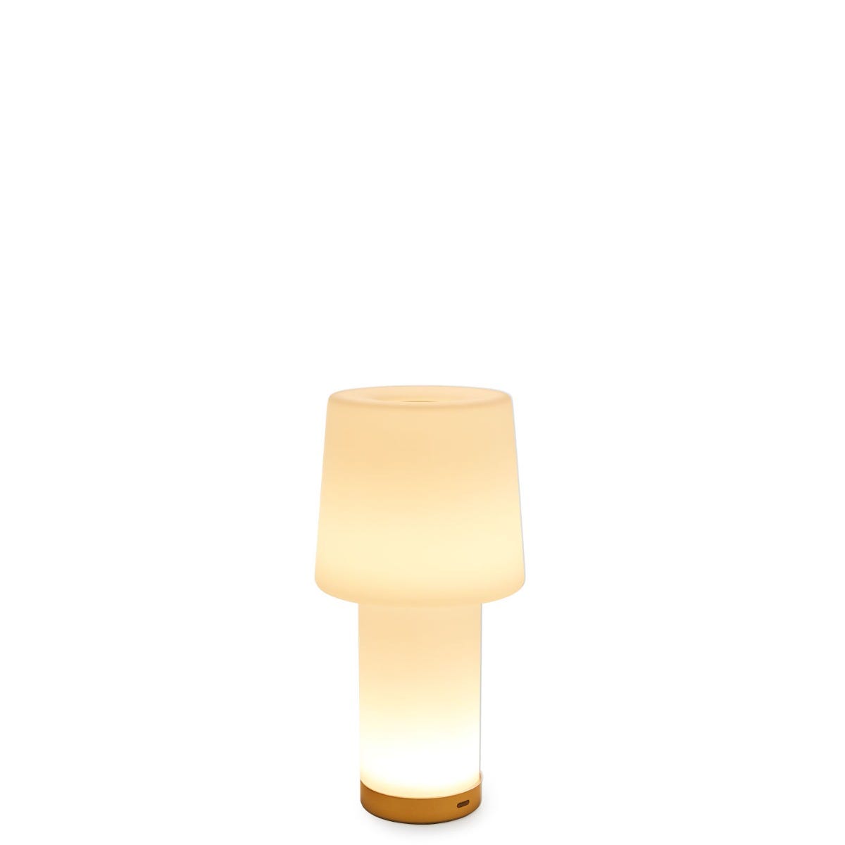 FontanaArte Cameo Table Lamp - Satin White/Gold, Glass/Painted Metal