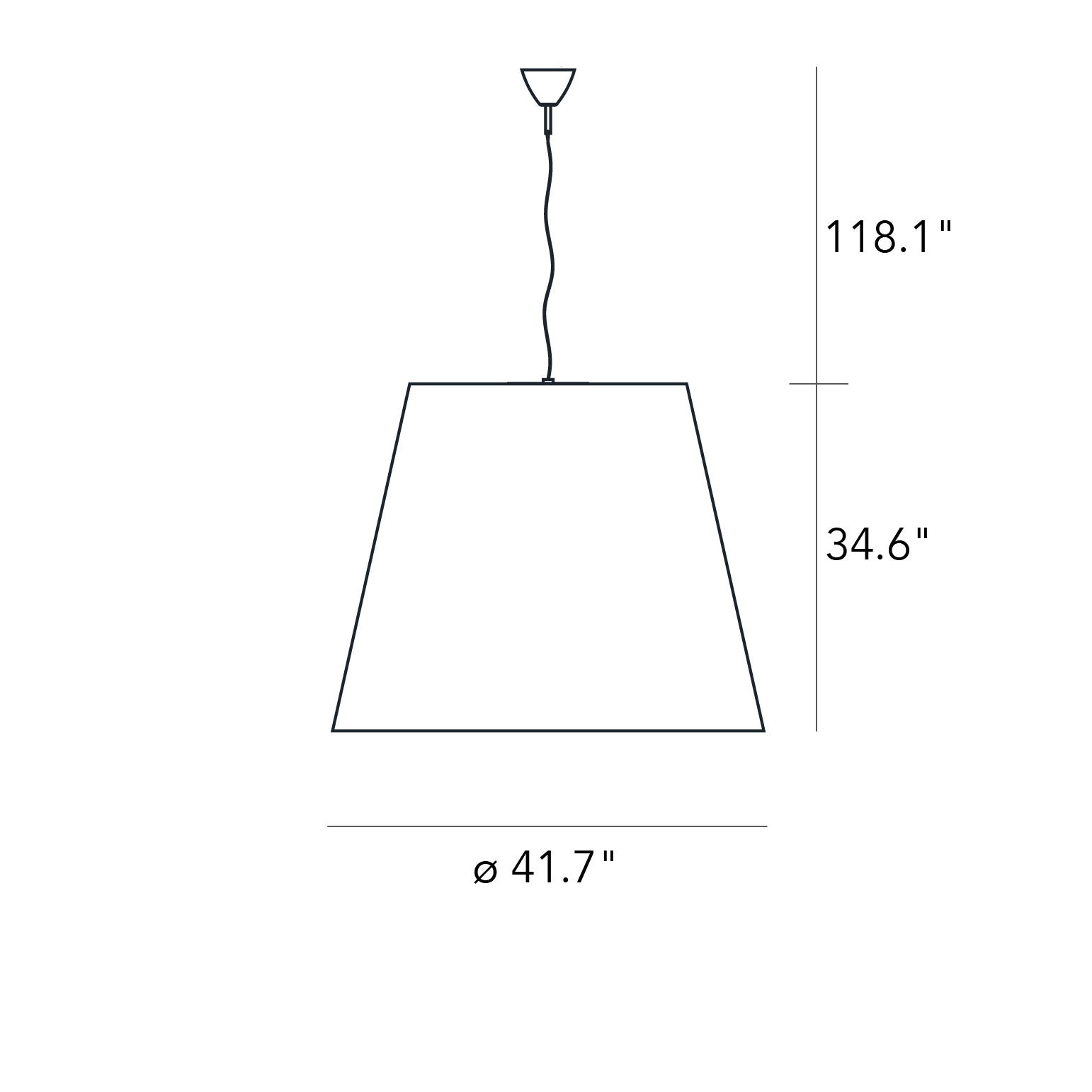 FontanaArte Amax XXL Suspension Lamp - White, Polymer/Metal