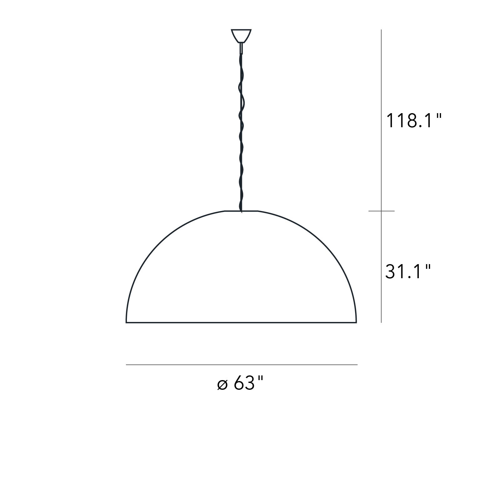 FontanaArte Avico Medium Suspension Lamp - White, Polymer/Metal