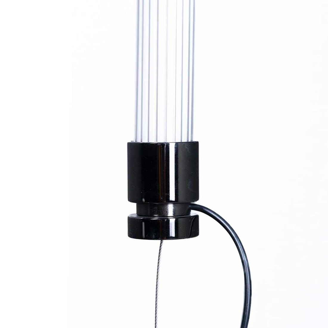 FontanaArte Oort Small Suspension Lamp - Nickel Black, Glass/Galvanized Metal