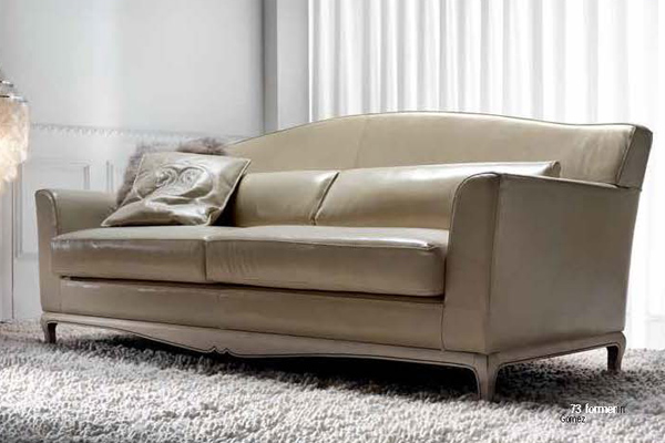 Formerin Gomez Sofa 210 cm Quoted in Leather - Beige