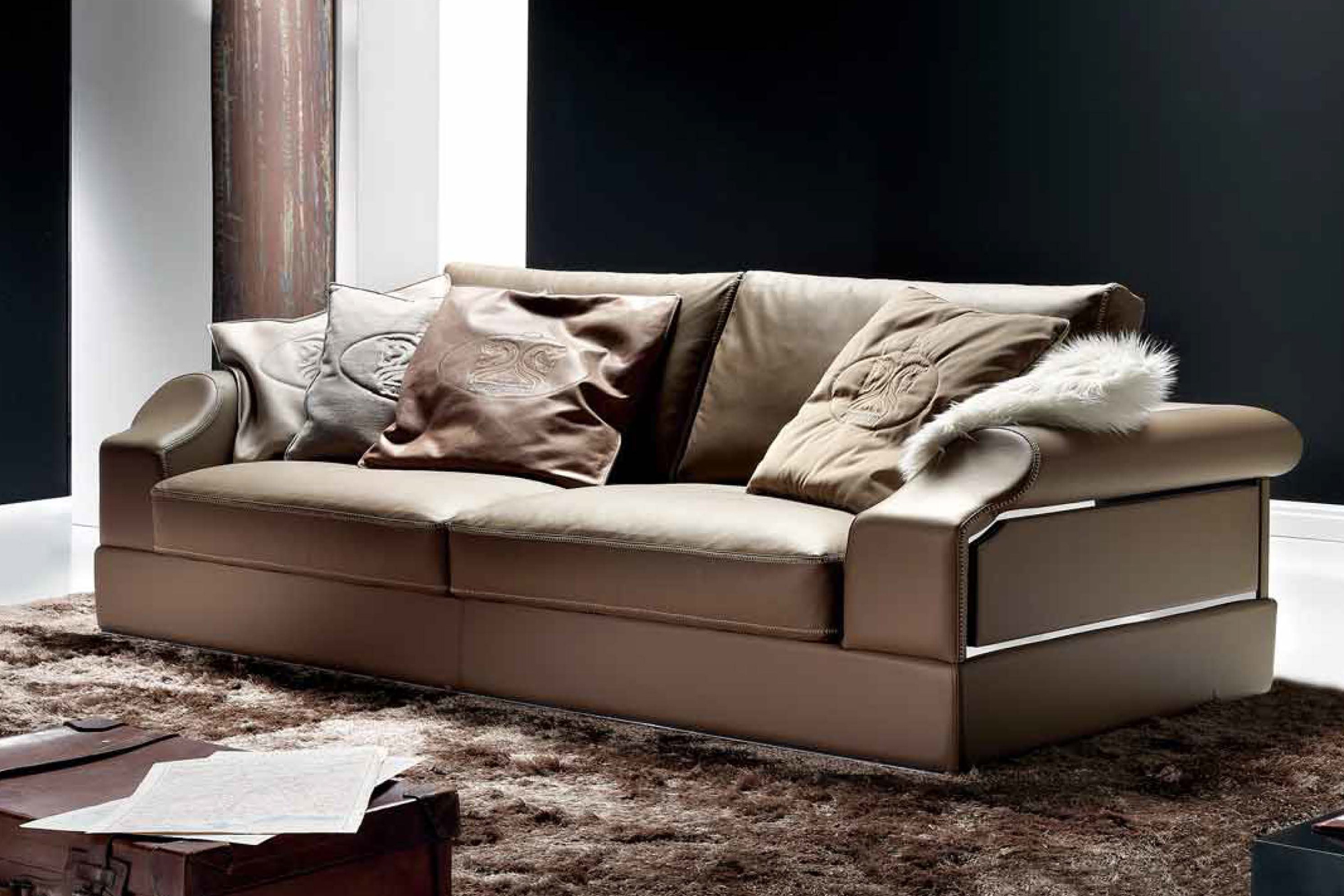 Formerin Dandy Sofa 206 cm Quoted in Leather - Brown